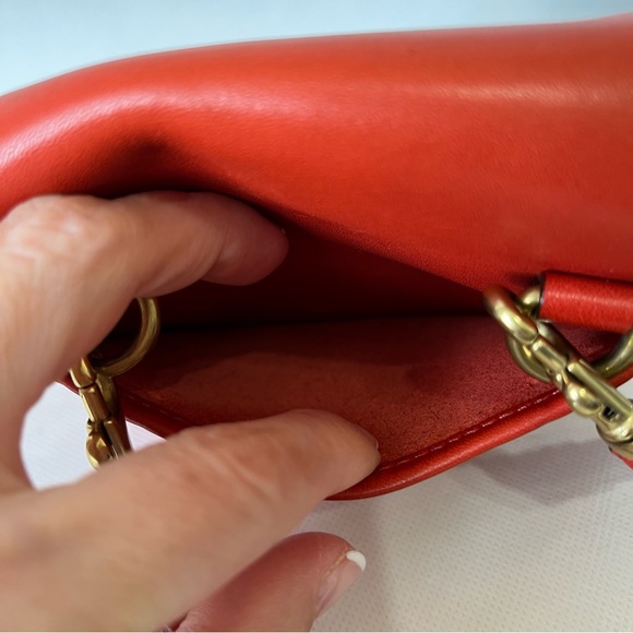 Coach Orange Turn Lock Mini Leather Crossbody Bag - Picture 10 of 16